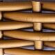 Искусственный ротанг Золотой Полутрубка Гладкий
